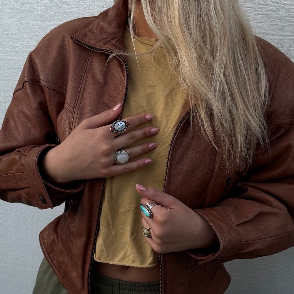 Vintage retro leather jacket Adventure Bound by Wilsons